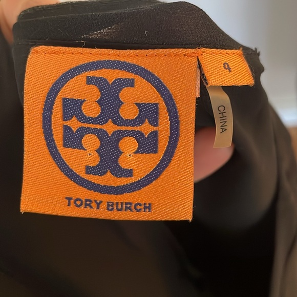 Tory Burch Silk Chiffon Black Sleeveless Women's Top with Seaming Details - Picture 9 of 10